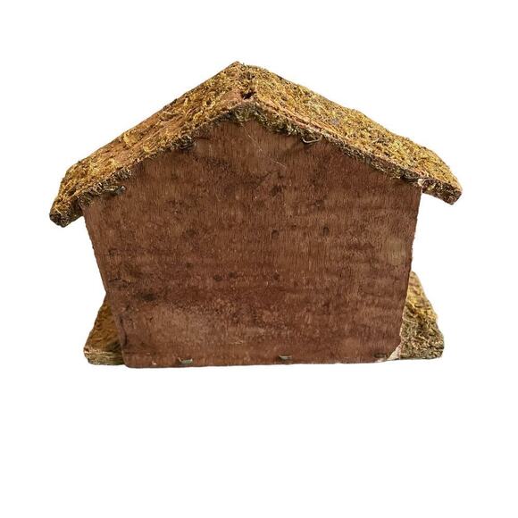 Vintage Nativity scene 6 porcelain figures wood stable miniature - Picture 5 of 5